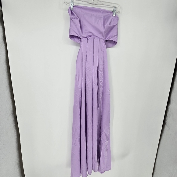 Hello molly Early Mornings Satin Maxi Dress Light Purple size medium 6 - Picture 2 of 14